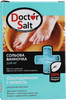 Сольова ванна для ніг "Дезодоруюча з охолоджуючим ефектом" - Doctor Salt 100g (117319-22547)