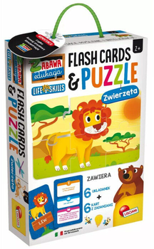 Gra planszowa Lisciani Fun and Education Puzzle Dziecięce i Flashcards Zwierzęta (8008324075416)