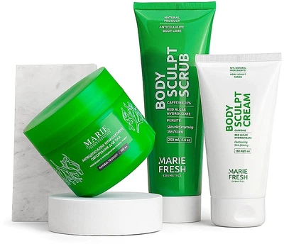 Антицелюлітний набір - Marie Fresh Cosmetics Anti-Cellulite Body Set (b/cr/250ml + b/cr/150ml + b/scrub/250ml) (1128392-99175)