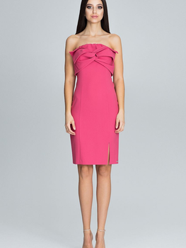 Sukienka damska wieczorowa Figl M571 XL Różowa (5902194343657)