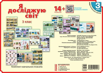 НУШ Я досліджую світ. 3 клас. Комлект навчальних плакатiв