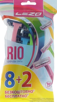 Одноразовый бритвенный станок "Рио", 10 шт - Lezo Rio 10шт (921180-30006)