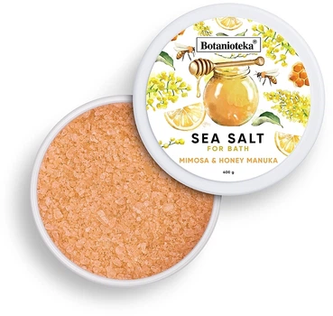 Сіль морська для ванн "Мімоза і мед манука" - Botanioteka Mimosa & Manuka Honey Bath Salt 400g (851610-24456)