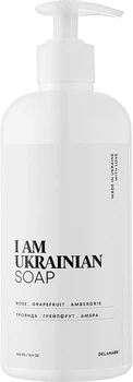 Рідке мило з ароматом рози, грейпфруту, амбрі - I Am Ukrainian Soap 500ml (1158187-123290)