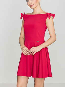 Sukienka trapezowa damska mini Lenitif K170 L Czerwona (5902194307253)