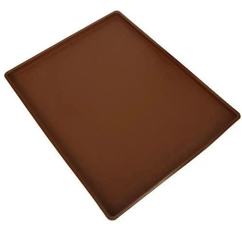 Коврик силиконовый для выпечки раскаточный 37.5*30*1.8см (антипригарный,с бортиком) Home MH-3308