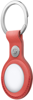 Шкіряний брелок Apple для AirTag с кольцом для ключей Coral (MT2M3)