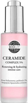 Сироватка для обличчя Bioup Ceramide Complex 5% Renewing Hydrating Care з керамідами, пребіотиками та гіалуроновою кислотою 30 мл (5907642731406)