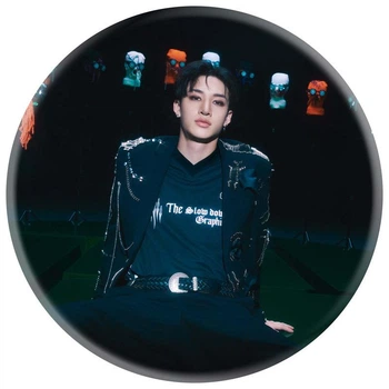 Значок кпоп акриловий Stray Kids Ban Chan на шпильці 58 мм