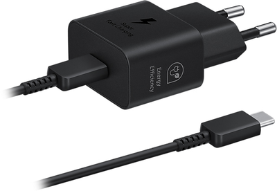 Сетевое зарядное устройство Samsung 25W Type-C Cable Black (EP-T2510XBEGEU)