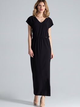 Плаття довге літнє жіноче Figl M668 S Чорне (5902194367851)