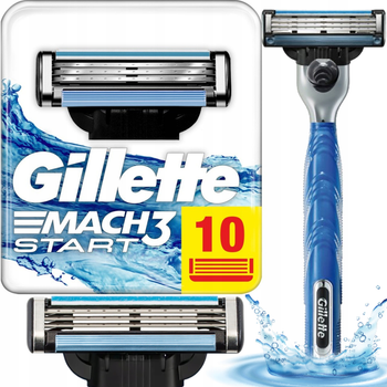 Змінні картриджі для бритви Gillette Mach 3 Start 10 шт (7702018603800)