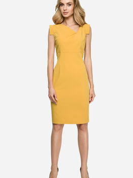Sukienka ołówkowa damska elegancka Stylove S121 M Żółta (5903068421877)