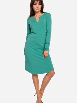 Плаття міді осіннє жіноче BeWear B017 L Зелене (5902041177176)