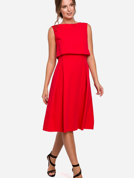 Плаття міді літнє жіноче Makover K005 XL Червоне (5903068457920)