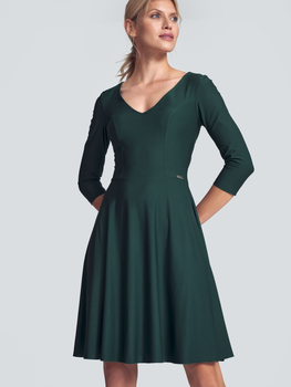 Sukienka trapezowa damska midi Figl M709 L Zielona (5902194382991)