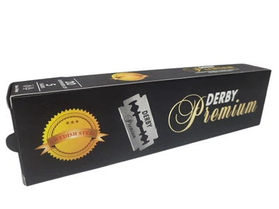 Двусторонние сменные лезвия для безопасной бритвы Derby Premium Double Edge Razor 100 штук ( Турция)