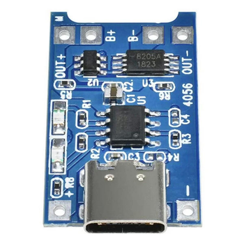 USB-модуль зарядки литиевых Li-Ion батарей Type-C TP4056, ins437