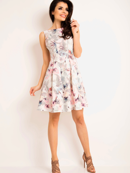 Sukienka trapezowa damska mini Awama A165 XL Wielokolorowa (5902360568761)