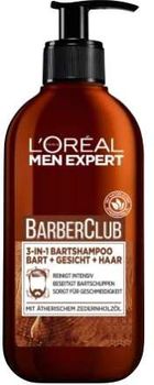 Шампунь для бороди, обличчя та волосся L'Oreal Paris Men Expert Barber Club 200 мл (3600524062651)