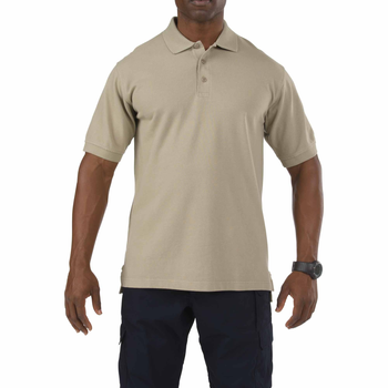 Футболка Поло тактична з коротким рукавом 5.11 Tactical Professional Polo - Short Sleeve S Silver Tan