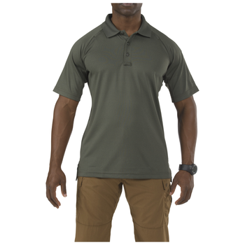 Футболка поло тактична з коротким рукавом 5.11 Performance Polo - Short Sleeve, Synthetic Knit 3XL TDU Green