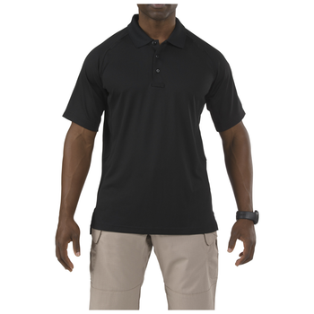 Футболка поло тактична з коротким рукавом 5.11 Tactical Performance Polo - Short Sleeve, Synthetic Knit M Black