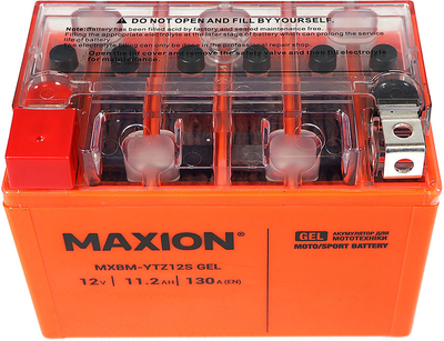 Мото аккумулятор Maxion YTZ12S GEL 12 В 11.2 А/час 130 A (4820219072614)