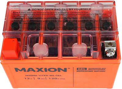 Мото аккумулятор Maxion YTX9-BS GEL 12 В 9 А/час 120 A (4820219072256)