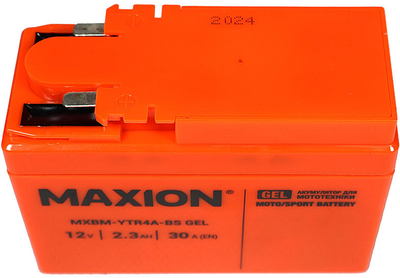 Мото аккумулятор Maxion YTR4A-BS GEL 12 В 2.3 А/час 30 A (4820219074182)