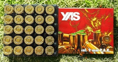 Холості стартові шумові патрони YAS Gold 9мм пістолетний (25 шт)