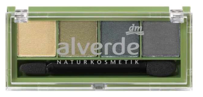 Палітра тіней для повік Alverde Natural Cosmetics Quattro 85 Galactic Green 4.4 г (4058172630279)