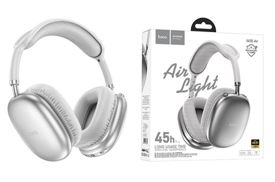Навушники Bluetooth Hoco W35 Air бездротові повнорозмірні Bluetooth V5.3 Підтримка TF AUX для мобільних пристроїв Срібло