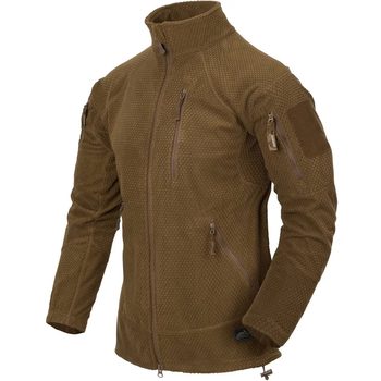 Куртка тактична Helikon-Tex Флісова на замку XXL Койот ALPHA TACTICAL JACKET - GRID FLEECE COYOTE (BL-ALT-FG-11-B07-XXL)