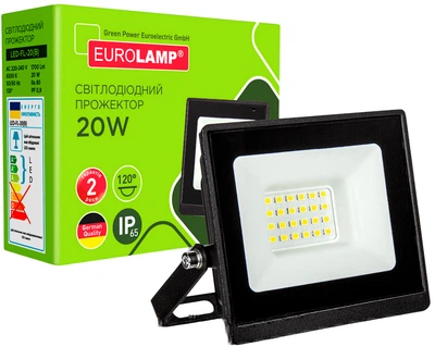 Прожектор EUROLAMP с радиатором LED SMD "B" 20W 6500K