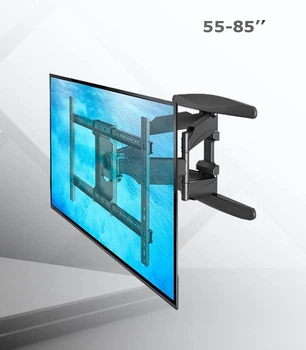 Настенное крепление для телевизора V-Star S65 для диагоналей 55"-85" поворотный кронштейн для монитора на стену