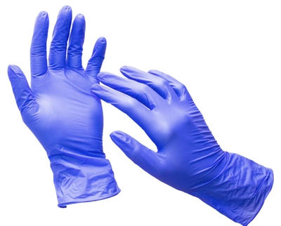 Перчатки нитриловые (синие),100 шт (50 пар) CEROS, S