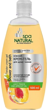 Нежный крем-гель для душа и ванны "Персик и абрикос" - Natural Spa 500ml (273721-31021700)