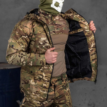 Чоловіча демісезонна Куртка Routine із функціональними Кишенями та Липучками під шеврони ріп-стоп мультикам розмір 2XL