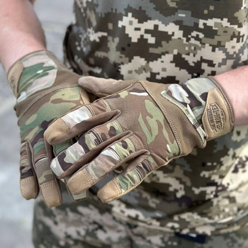 Сенсорні Рукавиці Helikon-Tex Range Hard з синтетичної замші та петлями для підвішування мультикам розмір L