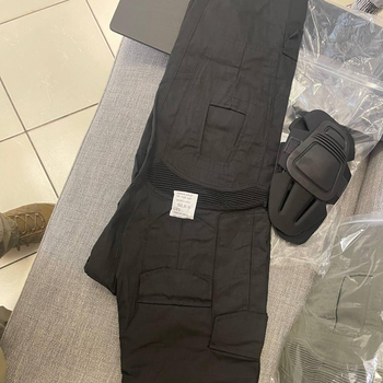 Мужские брюки G3 с наколенниками / Штаны рип-стоп с тефлоновым покрытием черные размер M