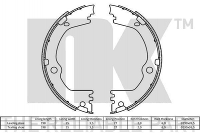 Тормозные колодки NK 2734852 Hyundai Santa Fe 583052WA00