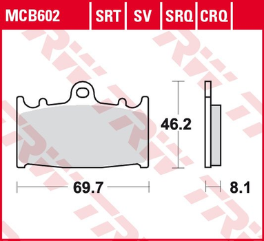 Тормозные колодки TRW MCB602SV