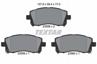 Тормозные колодки TEXTAR 2355802 Subaru Forester, Legacy, Outback, Impreza; Mitsubishi Grandis MZ690574, 4605A487, 26296AC040