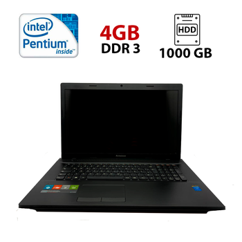 Ноутбук Lenovo G700 / 17.3" (1600x900) TN / Intel Pentium 2020M (2 ядра по 2.4 GHz) / 4 GB DDR3 / 1000 GB HDD / Intel HD Graphics / WebCam / АКБ не держит б/у
