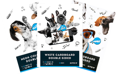 Набор цветного картона и бумаги Kite Dogs А4 Ассорти 10 шт х 3 упаковки (K22-254/255/288)