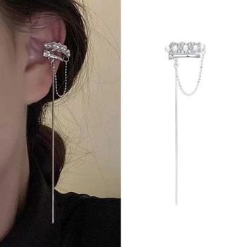 Біжутерія сережки-кліпси-кафи з медичної сталі JWER Style 10 420
