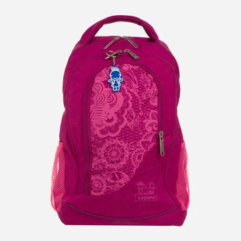 Рюкзак женский 21 л Bagland Бис 461416722 Малиновый/Цветы (2004614167225)