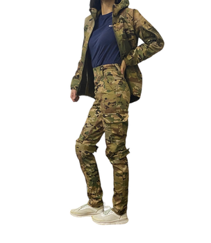Жіночі тактичні штани 56 мультикам утепленні софтшелл