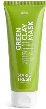 Маска з зеленою глиною та екстрактом канабісу для проблемної шкіри - Marie Fresh Cosmetics Anti Acne Green Clay Mask 50ml (943016-4539)